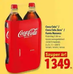 Lidl Coca Cola / Coca Cola Zero / Fanta narancs ajánlat
