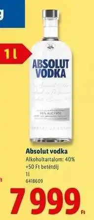 Lidl Absolut vodka ajánlat