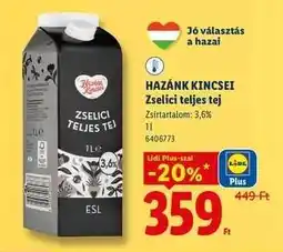 Lidl HAZÁNK KINCSEI Zselici teljes tej ajánlat