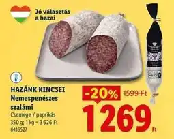 Lidl HAZÁNK KINCSEI Nemespenészes szalámi ajánlat