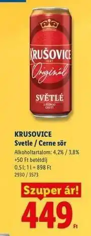 Lidl Krušovice ajánlat