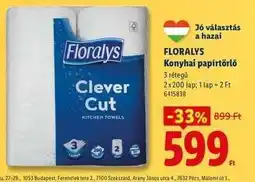 Lidl FLORALYS Konyhai papírtörlő ajánlat