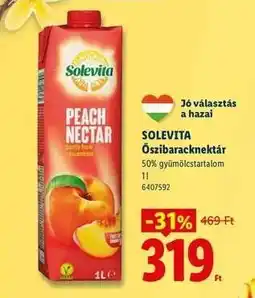 Lidl SOLEVITA Őszibaracknektár ajánlat