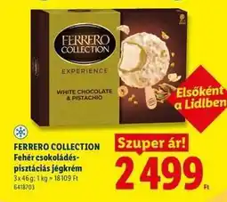 Lidl FERRERO COLLECTION Fehér csokoládés-pisztáciás jégkrém ajánlat