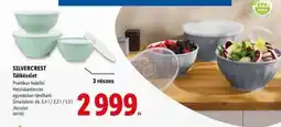 Lidl SILVERCREST Tálkészlet ajánlat