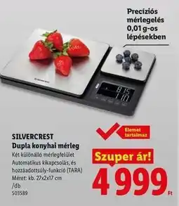 Lidl SILVERCREST Dupla konyhai mérleg ajánlat