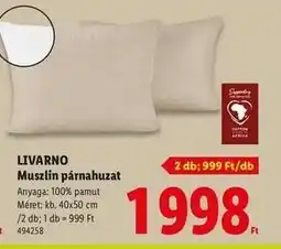 Lidl LIVARNO Muszlin párnahuzat ajánlat