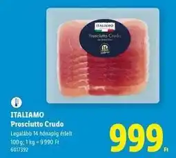 Lidl ITALIAMO Prosciutto Crudo ajánlat