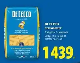 Lidl DE CECCO Száraztészta ajánlat