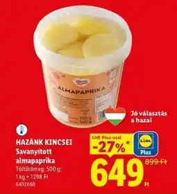 Lidl HAZÁNK KINCSEI Savanyított almapaprika ajánlat