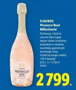 Lidl Flaureo Prosecco Rosé Millesimato ajánlat