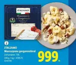 Lidl ITALIAMO Mascarpone gorgonzolával ajánlat
