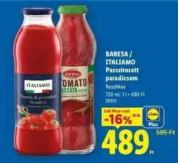 Lidl BARESA / ITALIAMO Passzírozott paradicsom ajánlat
