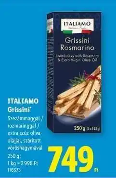Lidl ITALIAMO Grissini ajánlat