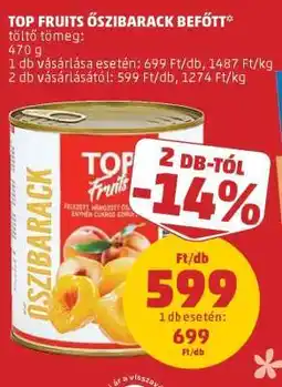 PENNY TOP FRUITS Őszibarack Befőtt ajánlat