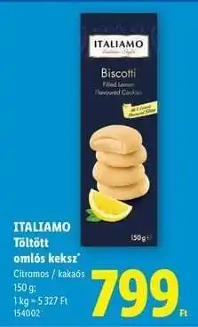 Lidl ITALIAMO Töltött omlós keksz ajánlat