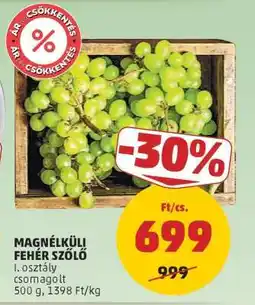 PENNY Magnélküli fehér szőlő ajánlat