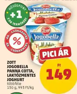 PENNY Zott Jogobella Panna Cotta, Laktózmentes Joghurt ajánlat