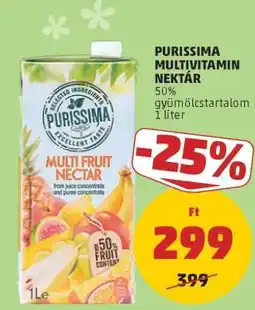 PENNY PURISSIMA MULTIVITAMIN NEKTÁR ajánlat