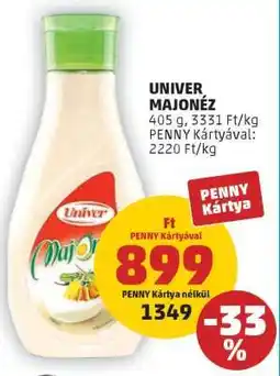 PENNY UNIVER﻿﻿ Majonéz ajánlat