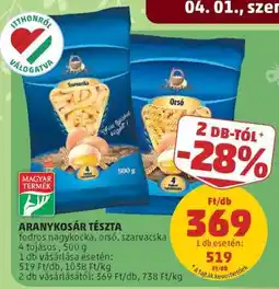 PENNY Aranykosár Tészta ajánlat