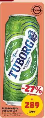 PENNY Tuborg Green dobozos sör ajánlat