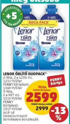 PENNY Lenor Öblítő Duopack ajánlat