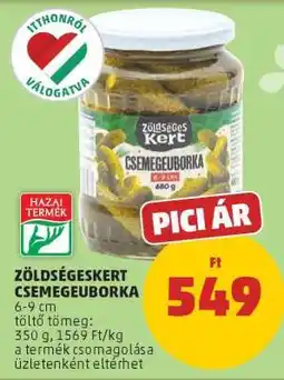 PENNY Zöldségeskert Csemegeuborka ajánlat