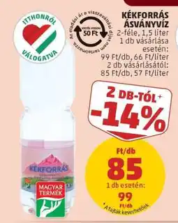 PENNY Kékforrás Ásványvíz ajánlat