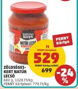 PENNY Zöldséges-Kert Natúr Lecsó ajánlat