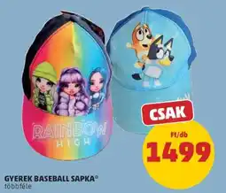 PENNY Gyerek Baseball Sapka ajánlat