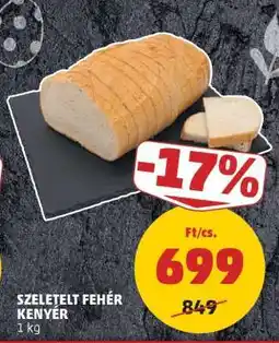 PENNY Szeletelt fehér kenyér ajánlat