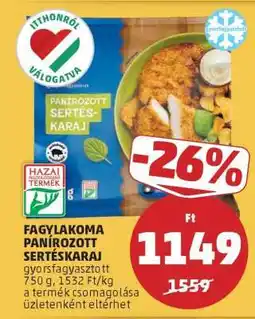 PENNY Fagylakoma Panírozott Sertéskaraj ajánlat