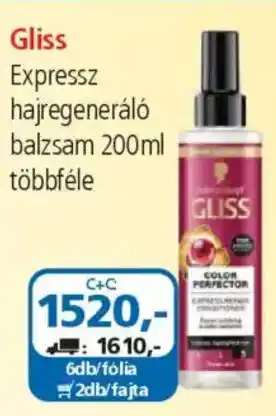 ÁRKLUB Gliss Expressz hajregeneráló balzsam ajánlat