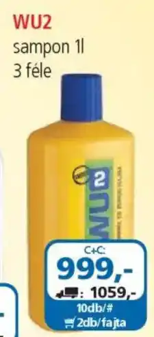 ÁRKLUB WU2 sampon ajánlat