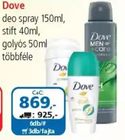 ÁRKLUB Dove deo spray, stift, golyós ajánlat
