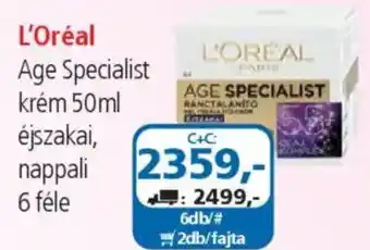 ÁRKLUB L'Oréal Age Specialist krém ajánlat
