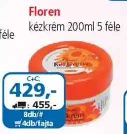 ÁRKLUB Floren kézkrém ajánlat