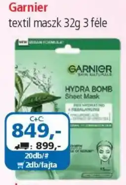 ÁRKLUB Garnier textil maszk ajánlat