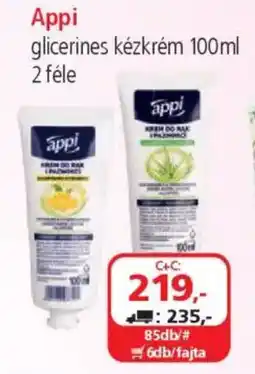 ÁRKLUB Appi glicerines kézkrém ajánlat