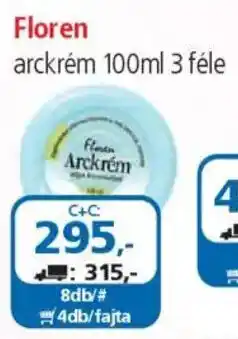 ÁRKLUB Floren arckrém ajánlat