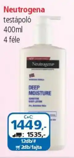 ÁRKLUB Neutrogena testápoló ajánlat