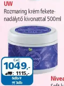ÁRKLUB UW Rozmaring krém feketenadálytő kivonattal ajánlat