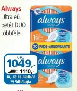 ÁRKLUB Always Ultra eü. betét DUO ajánlat