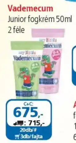 ÁRKLUB Vademecum Junior fogkrém ajánlat