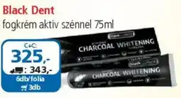 ÁRKLUB Black Dent fogkrém aktív szénnel ajánlat