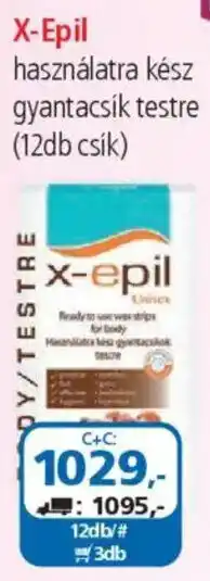 ÁRKLUB X-Epil használatra kész gyantacsík testre ajánlat
