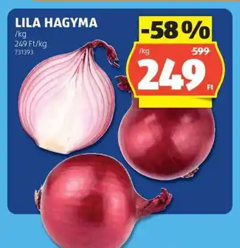 ALDI Lila hagyma ajánlat