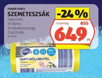 ALDI POWER FORCE SZEMETESZSÁK ajánlat