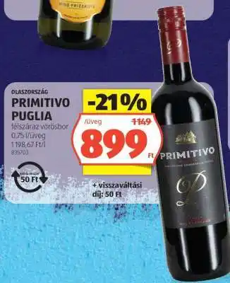 ALDI Primitivo Puglia ajánlat